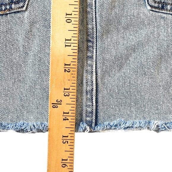 Zara Front Button Washed Denim Mini Skirt, Size S - Picture 13 of 15